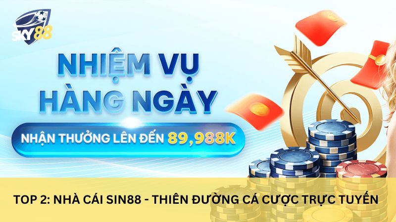 Nhà cái tặng tiền sin88